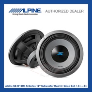 ALPINE Car Audio S2-W12D4 S-SERIES 12 inch Subwoofer DUAL 4 Ohms