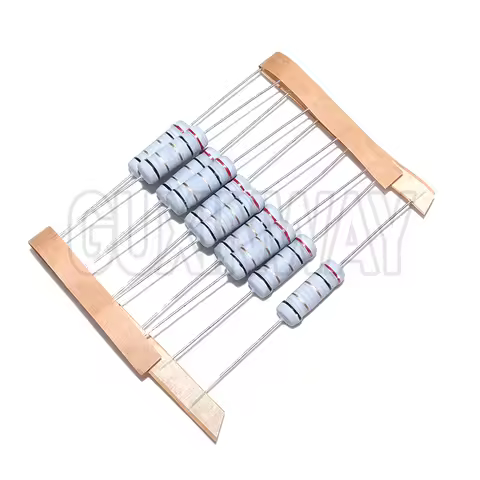 10pcs 3W 5% Wire Wound Resistor Fuse Winding Resistance 0.1R 0.1 0.15 0.22 0.33 0.47 0.5 1 2.2 4.7 6