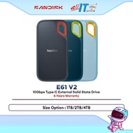 SanDisk Extreme Portable USB 3.2 Gen 2 SSD E61 / E1 10Gbps Type-C External Solid State Drive (1TB / 