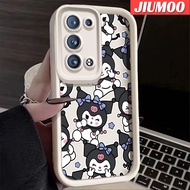 เคส JIUMOO สำหรับ OPPO Reno 6 4G Reno 6 5G Reno 6z 5G Reno 6 Pro 5G Reno 6 Pro Plus เคสลายการ์ตูนน่ารักลาย Kuromi เคสมือถือซิลิโคนนิ่มทุกเคสป้องกันเลนส์กล้อง