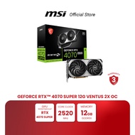 MSI GRAPHIC CARD  GeForce RTX™ 4070 SUPER 12G VENTUS 2X OC  (การ์ดจอแสดงผล)