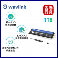 WAVLINK - Rapidfire880 1TB SSD M.2 2280 PCIe Gen4x4 NVMe 1.3內建遊戲固態硬碟 附冷卻貼紙 ︱固態硬盤