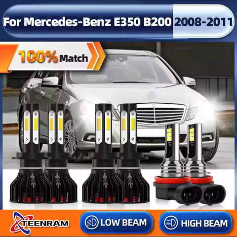 H7 Led Headlight Bulbs 60000LM High Low Beam Car Lights 12V 6000K H11 Fog Lamps For Mercedes-Benz E3