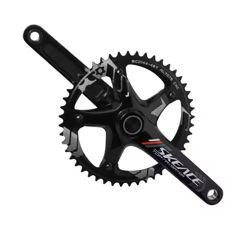 SKEACE High Strength Aluminum Alloy Fixed Gear Crank 48T 3D Density Forging Integrated Crankset 144B