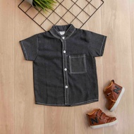 DhadomKids - KEMEJA TANGAN PENDEK WEST JEANS ANAK ANAK 1-12 TAHUN