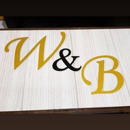 huruf kayu custom dekorasi wedding/lamaran - gold 20 cm