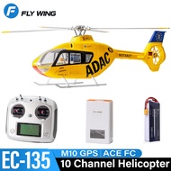 Fly Wing EC-135 RC Helicopter 10 Channel 6-Axis Gyro 1000M M10 GPS 5000mAh Aircraft With ACE Flight 