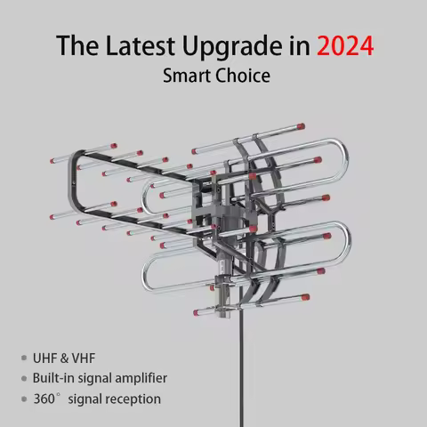 Leadzm TA-851B 350° Rotation UV Dual Frequency 45-860MHz 22-28dB Open Antenna