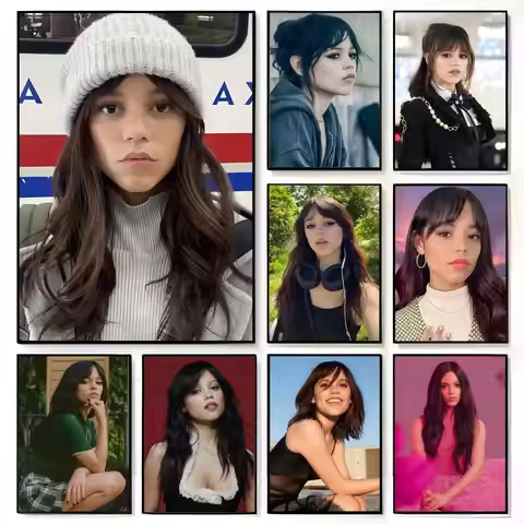 J-Jenna O-Ortega Actress Poster American Film Mural Home Childrens Room Wall Decor Print