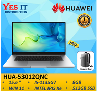 HUAWEI MATEBOOK D15 53012QNC 15.6" Laptop (i5-1135G7 Intel Iris Xe 8GB 512GB SSD W11 1YW) Free Bag