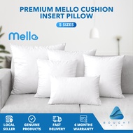 Mello Cushion Insert Pillow - Square Throw Pillow Soft Polyester Filling | Washable (30x50/40x40/45x