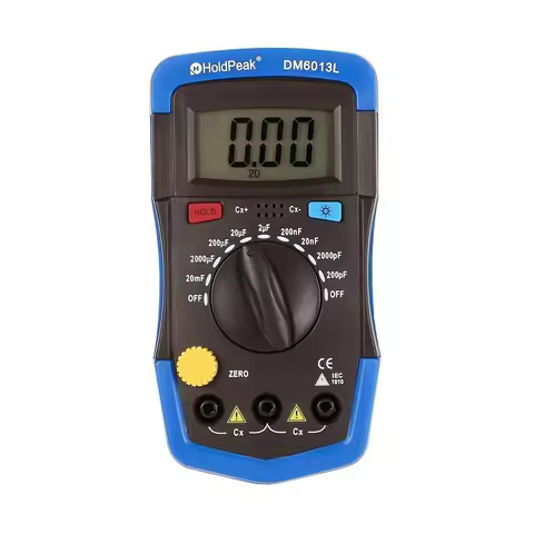 DM6013L with Backlight Portable Handheld Digital Capacitance Capacitor Meter 1999 Counts Tester 200p