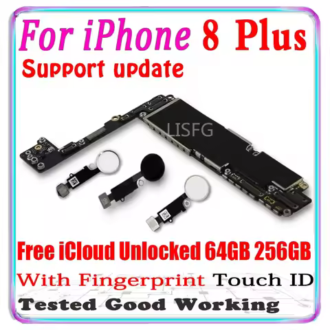 Fully Tested Motherboard For iPhone 8 64g/256g Mainboard With /Without Touch ID Clean iCloud Support