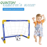 QUINTON Kids Soccer Goal, High-Strength Frame Removable Net Soccer Goal Post Net Set, with Soccer Ba