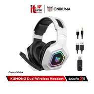 ONIKUMA Kumong Dual Wireless Headset หูฟังเกมมิ่ง ลำโพง 40mm 3 โหมด Bluetooth / 2.4G / Aux 3.5