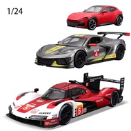 Bburago 1:24 Porsche 963 #5 Racing Car Ferrari PUROSANGUE SUV Alloy Luxury Vehicle Toys Diecast Mode