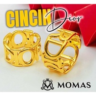MOMAS CINCIN CD Emas 916 Original Cincin Emas 916 Bajet Cincin Fesyen Emas 916 Tulen Cincin Fesyen E