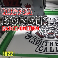 BORDIR KUSTOM BORDIR PATCH LOGO BESAR CUSTOM LOGO SENDIRI BEDGE BET EMBLEM KOMUNITAS BORDIR
