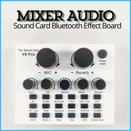 PENGIRIMAN CEPAT Vixsound Mixer Audio External Sound Bluetooth Effect Board V8 Pro Karaoke V8 Pro