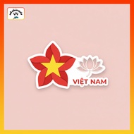 Combo of 20 Vietnam Flag Stickers M08 (Vietnam Flag Decal M08) - MohinhgiayVN