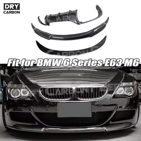 Carbon Fiber Front Bumper Lip Chin Rear Bumper Diffuser Lip Rear Spoiler Car Accessories for BMW 6 S