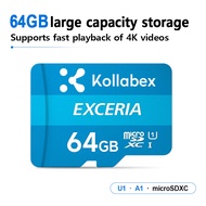 Kollabex Exceria G2 G3 microSD Card UHS-I 64GB 4K Video V30 U3 Class10 A1