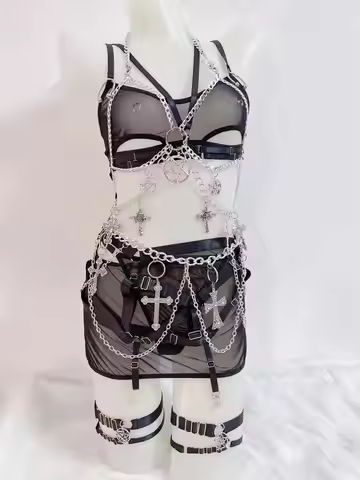 Cross Tops y2k clothes y2k crop top gothic clothes y2k top Lolita panties y2k fashion bustier top Lo