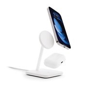Twelve South HiRise 2 Deluxe Qi2 二合一無線充電立架/ 白色