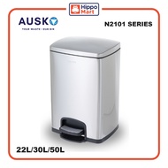 AUSKO N2101, Pedal Bin with Soft Closing, 22L, 30L, 50L, Trash Bin,  Dustbin, Dustbin for Kitchen, Dustbin for Toilet