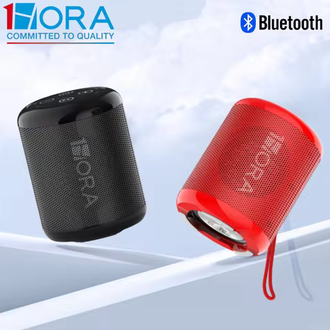 1HORA Wireless Speaker Outdoor Portable Speaker Stereo Bluetooth Connection Built-in Microphone Supp