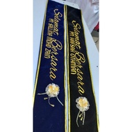 Selempang anugerah sulam 2 baris baldu