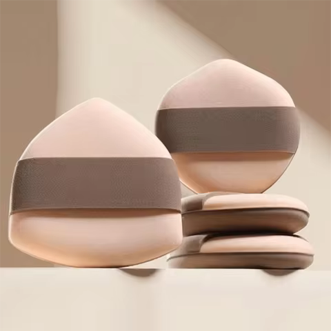 2Pcs Chocolate Velvet Makeup Blender Puff Soft Concealer Application Powder Puff Cosmetic Beauty Too