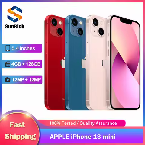 Unlocked iPhone 13mini 128GB/256GB ROM A15 IOS 5G Face ID 5.4" OLED Screen Smartphone 12MP cellphone