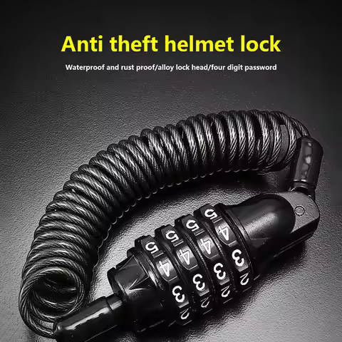 1Pcs Universal Motorcycle Bicycle Password Lock Portable Helmet Lock Anti-theft Road Bike Bicycle Lo