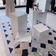 White Live Window Square Model Display Stand Column Platform Clothing Store Base Large Ornaments Ext