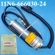 24V Flameout Solenoid Valve 11N6-666030-24 for Hyundai R210/215-9-7 Excavator 11N6-66090-24 shutdown