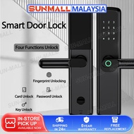 Smart Door Lock Fingerprint Keyless Entry Door Lock with Handle IC Cards/Codes/Keys/Fingerprints