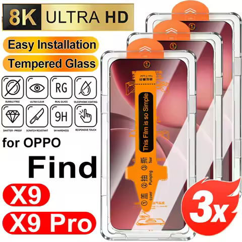 1-3Pcs Tempered Glass for OPPO Find X9 Pro Unlcok Tempered Glass for Oppo Find X9/X9Pro HD Protectiv