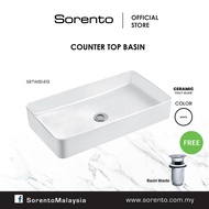 SORENTO Counter top Wash Basin Sinki Bilik Air Ceramic Bathroom sink sinki tandas toilet basin SRTWB