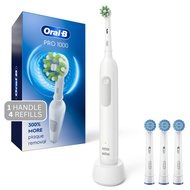 Pro 1000 Power Rechargeable Electric Toothbrush Powered by Braun and Sensitive Gum Care Electric Too