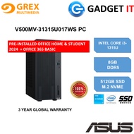ASUS V500MV-31315U017WS PC (INTEL CORE I3-1315U/8GB-24GB RAM/512GB SSD/OFFICE/W11/3 YEARS WARRANTY)