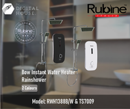 Rubine RWH1388B/W BOW Instant Water Heater &amp; Classicla TS7009 Rainshower (Delivery)