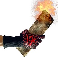 BlueFire Gloves BBQ Grill Firepit Oven Mitts Highest Heat Resistance EN407 Lab Certified (X-Large, R