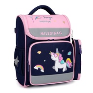 Girls Sweet School Bag Backpacks for Kids School Backpack Rainbow Unicorn Print SchoolBags Child School Pencil Case Free Class 1