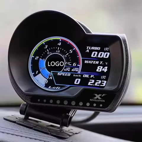 Original LUFI XF OBD2 car digital turbo boost oil pressure temperature gauge for car Afr RPM Fuel le