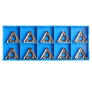 HOMETOOL TCGT16T308AK 10ชิ้นสำหรับหมุนอลูมิเนียมเม็ดมีดกลึง CNC คาร์ไบด์สำหรับชิ้นส่วนเหล็ก