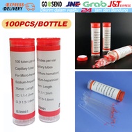 Tabung Pipa Kapiler Tabung Hematokrit Haematocrit Mikro Kapiler Heparin Pipa Kapiler Laboratorium 10