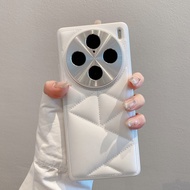 Áp dụng cho Vivo x100 x100 Pro x100 Ultra X100S đám mây hình thoi Điện thoại da trường hợp kim loại