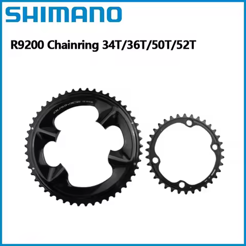 SHIMANO Chainring R9200 34T 36T 50T 52T Black Single Disc Double Disc 12Speed