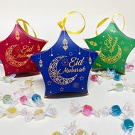 6pcs Hari Raya Candy Paper Box Eid Mubarak Packing Bag New Party Gift Box